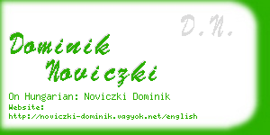 dominik noviczki business card